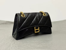 Load image into Gallery viewer, BCG062 Women&#39;s Crush Chain Bag Small in Black / 9.8x5.9x3.1inch / HIGHEST QUALITY VERSION
