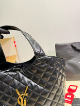 Load image into Gallery viewer, YSK470 YSL Loulou Tote Bag in Black Calfskin / 31 x 28 cm
