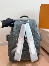 Load image into Gallery viewer, LB1534 LV Christopher PM Backpack in Embossed Denim  / 38 x 44 x 12.5 cm
