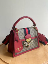 Load image into Gallery viewer, GC745 Gucci Queen Margarent Top Handle Bag / 9.8x6.7x4.7inch
