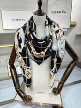 Load image into Gallery viewer, CLTH502 Chanel Cashmere-Silk Square Scarf / 140 × 140 cm
