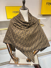 Load image into Gallery viewer, CLTH503 Fendi Cashmere-Silk Square Scarf / 140 × 140 cm / 70% Cashmere + 30% Silk
