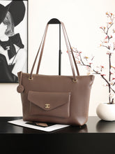 Load image into Gallery viewer, CC1515 Chanel 26B Pocket Tote Bag / HIGHEST QUALITY VERSION / Gold-Tone / 35 × 22 × 11 cm
