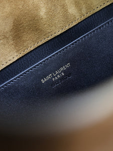YSK432 CASSANDRE Large Envelope Pouch in Suede / 11.6" x 7.1" x 1.8" / HIGHEST QUALITY VERSION