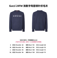 Load image into Gallery viewer, CLTH505 Gucci 24FW Dispersed Letter Crewneck Knit Sweater / Wool-Cotton Blend
