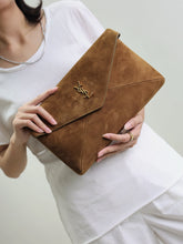 Load image into Gallery viewer, YSK432 CASSANDRE Large Envelope Pouch in Suede / 11.6&quot; x 7.1&quot; x 1.8&quot; / HIGHEST QUALITY VERSION
