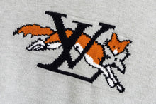 Load image into Gallery viewer, CLTH507 LV Fox Intarsia Crewneck Knit Sweater
