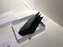 Load image into Gallery viewer, YSK373 CASSANDRE MATELASSÉ FLAP CARD CASE IN GRAIN DE POUDRE LEATHER / 4.3 x 3.3 x 1.1 INCHES
