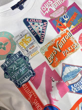 Load image into Gallery viewer, CLTH455 LV Travel Patch Print T-Shirt / SizeS/M/L
