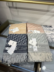 CLTH471 Dior Oblique Scarf / 71 x 17.5 inches