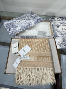 CLTH471 Dior Oblique Scarf / 71 x 17.5 inches