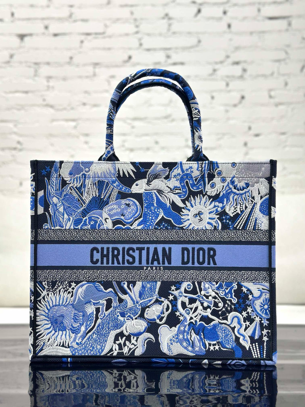 DR526 Medium Dior Book Tote / HIGHEST QUALITY VERSION / 14 x 11 x 6.5 inches