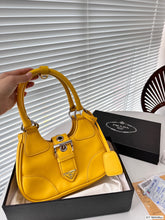 Load image into Gallery viewer, PD259 Moon Re-Nylon and Leather Bag / 8.6x6.3x2.7inch
