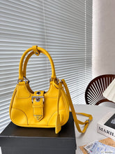 Load image into Gallery viewer, PD259 Moon Re-Nylon and Leather Bag / 8.6x6.3x2.7inch
