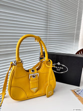 Load image into Gallery viewer, PD259 Moon Re-Nylon and Leather Bag / 8.6x6.3x2.7inch
