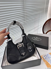 Load image into Gallery viewer, PD259 Moon Re-Nylon and Leather Bag / 8.6x6.3x2.7inch
