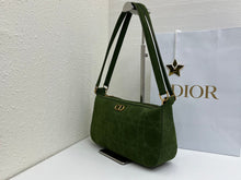 Load image into Gallery viewer, DR687 Dior CD Quilted Suede Underarm Bag Large / 30.5 × 16.5 × 8 cm
