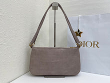 Load image into Gallery viewer, DR688 Dior CD Quilted Suede Underarm Bag Large / 30.5 × 16.5 × 8 cm
