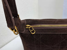 Load image into Gallery viewer, DR689 Dior CD Quilted Suede Underarm Bag Large / 30.5 × 16.5 × 8 cm
