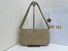 Load image into Gallery viewer, DR690 Dior CD Quilted Suede Underarm Bag Large / 30.5 × 16.5 × 8 cm
