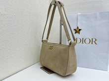 Load image into Gallery viewer, DR690 Dior CD Quilted Suede Underarm Bag Large / 30.5 × 16.5 × 8 cm
