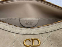 Load image into Gallery viewer, DR690 Dior CD Quilted Suede Underarm Bag Large / 30.5 × 16.5 × 8 cm
