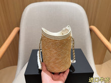 Load image into Gallery viewer, CC1392 Chanel Raffia Tote Bag / 18 x 19 x 12 cm
