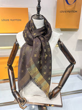 Load image into Gallery viewer, CLTH415 LB Monogram Shine Shawl / 56.1 x 56.1 inches
