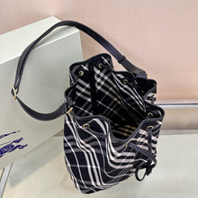 Load image into Gallery viewer, BUR132 Medium Check Bucket Bag / 10.8 x 6.3 x 22.4in / HIGHEST QUALITY VERSION
