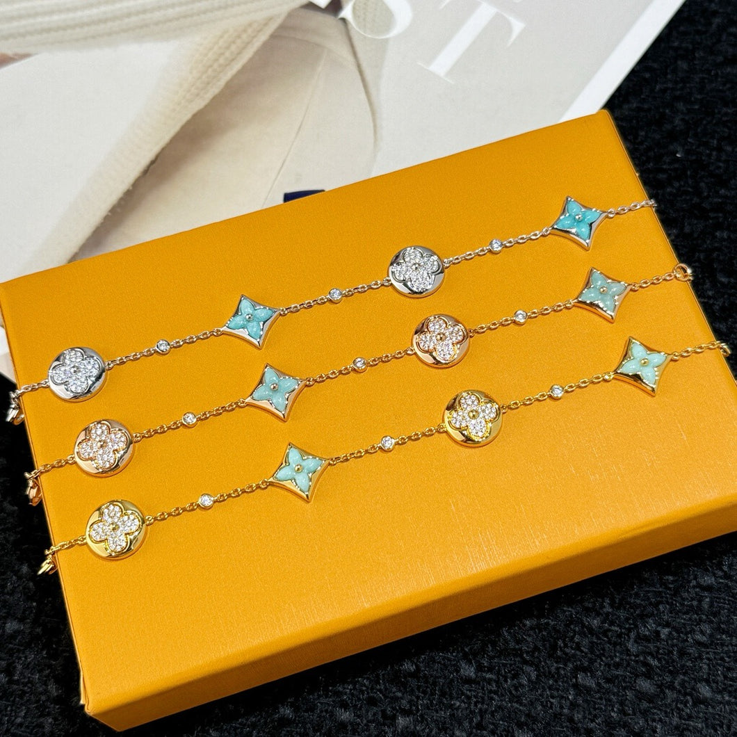 JW907 LB Color Blossom BB Multi-Pattern Bracelet