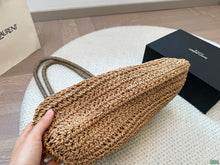 Load image into Gallery viewer, YSK342 Hobo Bag in Raffia / 11.8x11.8inch
