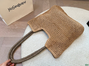 YSK342 Hobo Bag in Raffia / 11.8x11.8inch