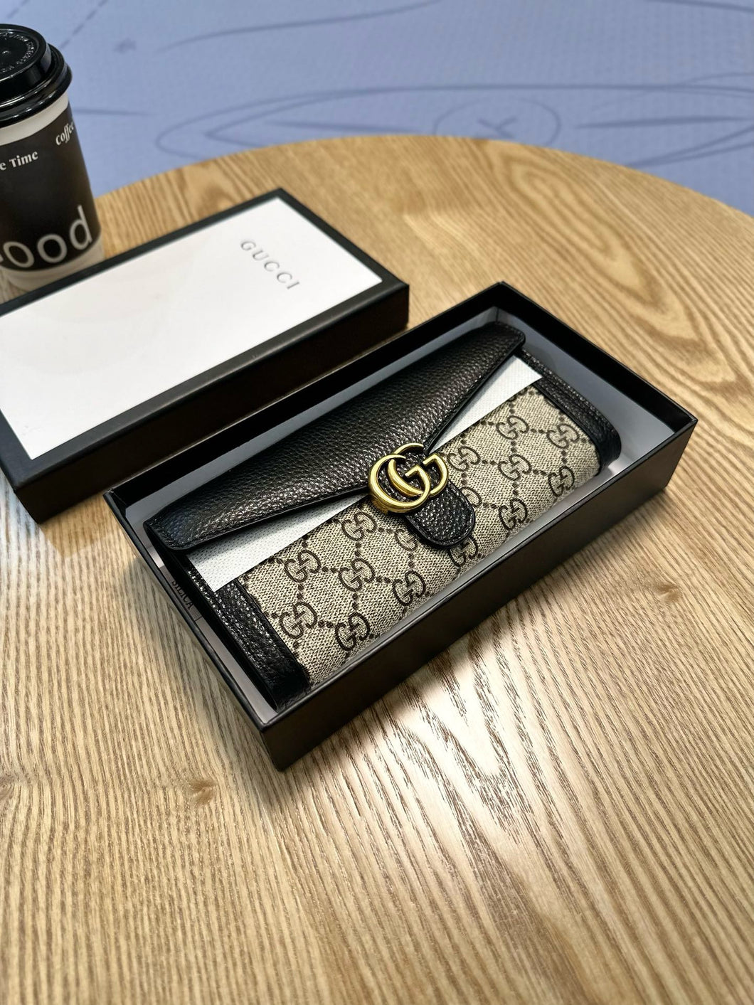 GC612 GG Marmont Leather Continental Wallet / 7.5