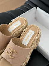 Load image into Gallery viewer, SE1590 Chanel Wedge Sandals / Size5-11
