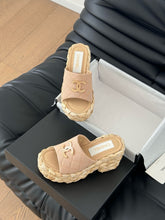 Load image into Gallery viewer, SE1590 Chanel Wedge Sandals / Size5-11
