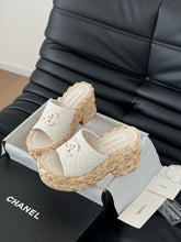 Load image into Gallery viewer, SE1591 Chanel Wedge Sandals / Size5-11
