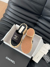 Load image into Gallery viewer, SE1593 Chanel Wedge Sandals / Size5-11
