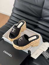 Load image into Gallery viewer, SE1593 Chanel Wedge Sandals / Size5-11
