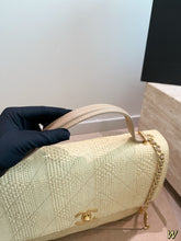 Load image into Gallery viewer, CC1403 Chanel Woven Tote Bag / Raffia &amp; Leather / 35 cm
