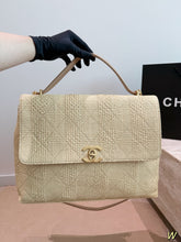 Load image into Gallery viewer, CC1403 Chanel Woven Tote Bag / Raffia &amp; Leather / 35 cm
