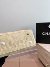 Load image into Gallery viewer, CC1403 Chanel Woven Tote Bag / Raffia &amp; Leather / 35 cm
