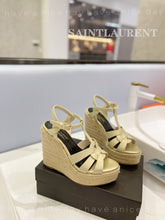 Load image into Gallery viewer, SE1325 YSK Tribute Espadrilles Wedge in Smooth Leather / Size5-10
