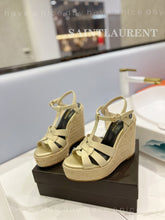 Load image into Gallery viewer, SE1325 YSK Tribute Espadrilles Wedge in Smooth Leather / Size5-10
