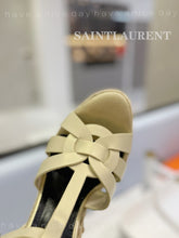 Load image into Gallery viewer, SE1325 YSK Tribute Espadrilles Wedge in Smooth Leather / Size5-10
