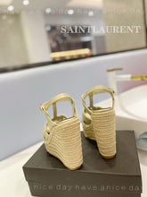 Load image into Gallery viewer, SE1325 YSK Tribute Espadrilles Wedge in Smooth Leather / Size5-10
