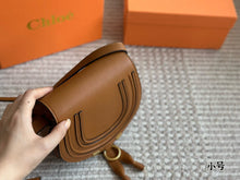 Load image into Gallery viewer, CLE019 Chloe Marcie Saddle Bag / Grained Calfskin / Small (19x14 cm)

