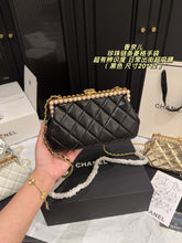 Load image into Gallery viewer, CC1408 Chanel Pearl Chain Quilted Clutch / 20 x 12 cm
