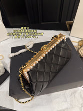 Load image into Gallery viewer, CC1408 Chanel Pearl Chain Quilted Clutch / 20 x 12 cm
