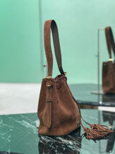 Load image into Gallery viewer, PD312 Cocoa Brown Suede Bucket Bag / HIGHEST QUALITY VERSION / 8.2x.2x4.7inch
