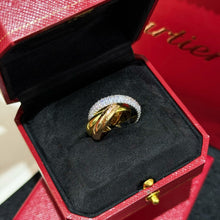 Load image into Gallery viewer, JW1008 Cartier Trinity Ring, Classic/Small Model, Half-paved
